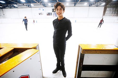 JOHN WOODS / WINNIPEG FREE PRESS
David Howes, figure skater and volunteer at Winnipegs CanSkate program, skates at his practice at the Winnipeg Winter Club in Winnipeg Tuesday, October 12, 2021. Howes assists children who are learning how to skate. 

Reporter: Epp