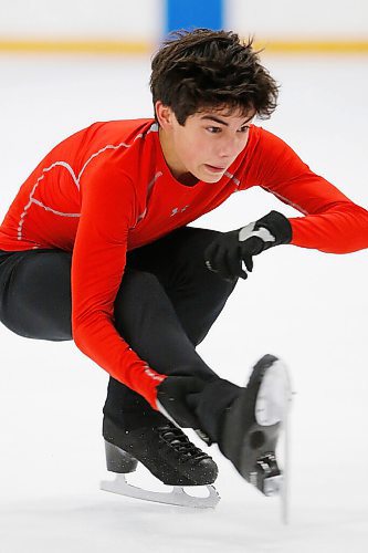 JOHN WOODS / WINNIPEG FREE PRESS
David Howes, figure skater and volunteer at Winnipegs CanSkate program, skates at his practice at the Winnipeg Winter Club in Winnipeg Tuesday, October 12, 2021. Howes assists children who are learning how to skate. 

Reporter: Epp