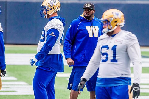 MIKAELA MACKENZIE / WINNIPEG FREE PRESS

Jermarcus Hardrick at Bombers practice at IG Field in Winnipeg on Wednesday, Oct. 13, 2021. For Taylor Allen story.
Winnipeg Free Press 2021.