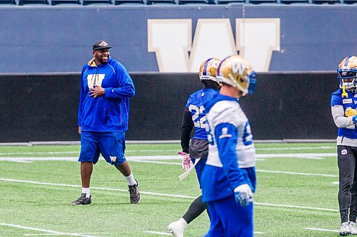 MIKAELA MACKENZIE / WINNIPEG FREE PRESS

Jermarcus Hardrick at Bombers practice at IG Field in Winnipeg on Wednesday, Oct. 13, 2021. For Taylor Allen story.
Winnipeg Free Press 2021.