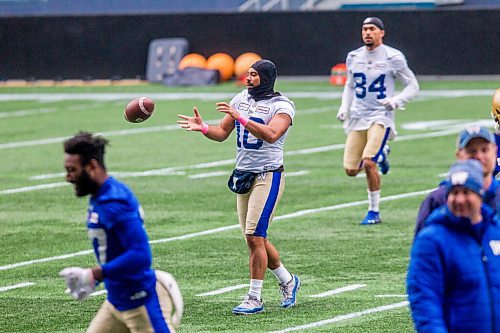 MIKAELA MACKENZIE / WINNIPEG FREE PRESS

Nic Demski (10) at Bombers practice at IG Field in Winnipeg on Wednesday, Oct. 13, 2021. For Taylor Allen story.
Winnipeg Free Press 2021.