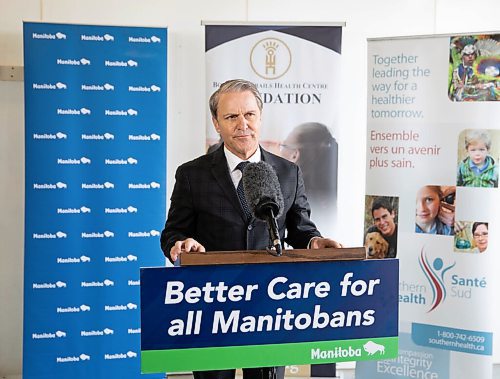 JESSICA LEE / WINNIPEG FREE PRESS

Justice Minister Cameron Friesen makes an announcement on October 15, 2021, at Boundary Trail Health Centre in Winkler.

Reporter: Gabby




