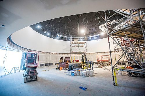 MIKAELA MACKENZIE / WINNIPEG FREE PRESS

The roundhouse auditorium under construction at RRC Polytechs new Innovation Centre in Winnipeg on Monday, Oct. 18, 2021. The Digital Film and Media Production program is the first to be learning in the new space. For Josh Frey-Sam story.
Winnipeg Free Press 2021.