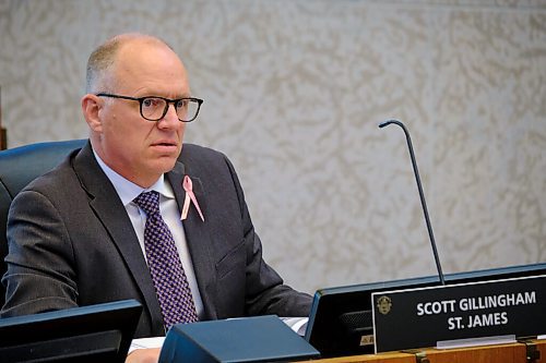 MIKE DEAL / WINNIPEG FREE PRESS
Winnipeg City Councillor Scott Gillingham during an EPC meeting in the council chambers Wednesday morning.
211020 - Wednesday, October 20, 2021.