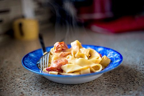 MIKAELA MACKENZIE / WINNIPEG FREE PRESS

A pumpkin pappardelle meal kit in Anucyia Kitching's kitchen in Portage la Prairie on Wednesday, Oct. 20, 2021. For Anucyia Kitching story.
Winnipeg Free Press 2021.