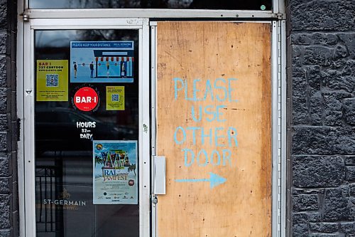 Daniel Crump / Winnipeg Free Press. The front door of Bar Italia is boarded up after a gunman fire multiple shots into the popular Corydon Avenue establishment early Saturday morning. There are no reports of anyone being injured in the incident. October23, 2021.