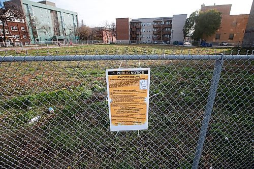 JOHN WOODS / WINNIPEG FREE PRESS
The site at 634 Portage Avenue is the proposed home of a 20 storey, mixed use building in Winnipeg Monday, October 25, 2021. 

Reporter: Pursaga