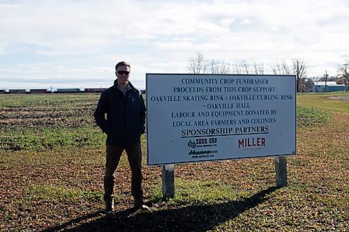 Canstar Community News Oct. 19, 2021 - Eric Delong, community club president for Oakville stands in front of the planned future site for the new community hall and daycare facility. Currently in a long fundraising campaign, the town hopes to begin construction on the new hall by summer of 2022. (JOSEPH BERNACKI/CANSTAR COMMUNITY NEWS/HEADLINER)