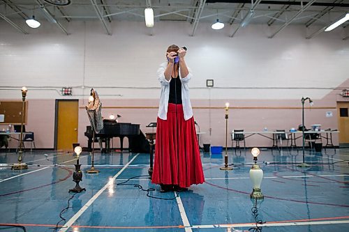 Daniel Crump / Winnipeg Free Press. Lara Ciekiewicz, who plays Elle in Manitoba Operas production of La Voix Humaine, rehearses a scene at Westworth United Church. October 26, 2021.