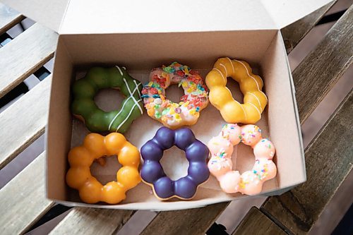 JESSICA LEE / WINNIPEG FREE PRESS

Mochi donuts are photographed at Not a Donut on October 26, 2021. The donuts are made with rice flour and come in flavours like chocolate, matcha, blueberry and coffee.

Reporter: Eva






