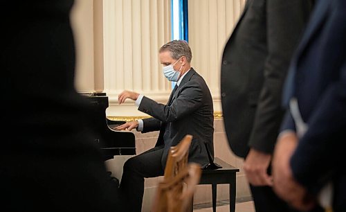 JESSICA LEE / WINNIPEG FREE PRESS

The Honourable Cameron Friesen, who serves as the Minister of Justice and Attorney General, is also an accomplished pianist. He played the piano at Order of Manitoba ceremony at the Legislative Building on October 28, 2021.

Medals were awarded to Stephen A. Bell, O.M., F.L. Lynn Bishop, O.M., Elder Ruth Christie, O.M., Dr. Michael N. A. Eskin, C.M., O.M., Dr. L. Gordon Goldsborough, O.M., Gregg Hanson, C.M., O.M, Kyle J. Irving, O.M., Ava Korbinsky, O.M., Claudette LeClerc, O.M., Doris Mae Oulton, O.M., Gregory F. Selinger, O.M., and Arni C. Thorsteinson, O.M.





