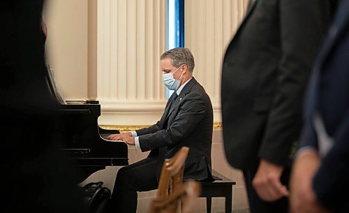 JESSICA LEE / WINNIPEG FREE PRESS

The Honourable Cameron Friesen, who serves as the Minister of Justice and Attorney General, is also an accomplished pianist. He played the piano at Order of Manitoba ceremony at the Legislative Building on October 28, 2021.

Medals were awarded to Stephen A. Bell, O.M., F.L. Lynn Bishop, O.M., Elder Ruth Christie, O.M., Dr. Michael N. A. Eskin, C.M., O.M., Dr. L. Gordon Goldsborough, O.M., Gregg Hanson, C.M., O.M, Kyle J. Irving, O.M., Ava Korbinsky, O.M., Claudette LeClerc, O.M., Doris Mae Oulton, O.M., Gregory F. Selinger, O.M., and Arni C. Thorsteinson, O.M.










