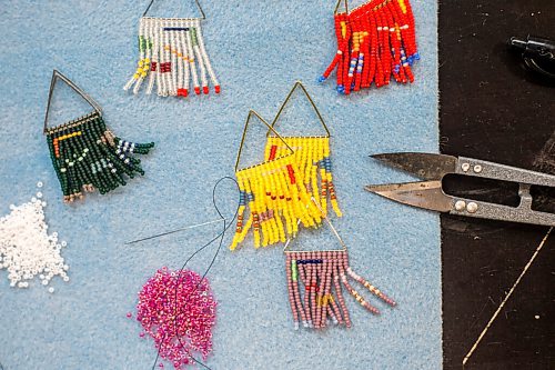 MIKAELA MACKENZIE / WINNIPEG FREE PRESS

Bead N Butter owner Jessie Pruden's beaded creations in her home studio in Winnipeg on Tuesday, Nov. 2, 2021. For Dave Sanderson story.
Winnipeg Free Press 2021.