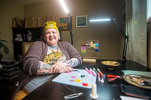 MIKAELA MACKENZIE / WINNIPEG FREE PRESS

Bead N Butter owner Jessie Pruden poses for a portrait in her home studio in Winnipeg on Tuesday, Nov. 2, 2021. For Dave Sanderson story.
Winnipeg Free Press 2021.