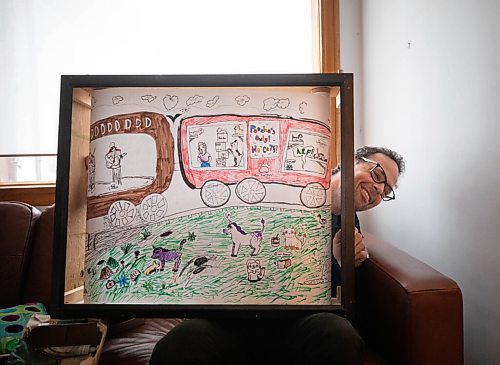 JESSICA LEE / WINNIPEG FREE PRESS

Leonard Podolak shows off his crankies on November 2, 2021 in his home. Crankies are scrolled art that are hand cranked over music.

Reporter: Ben







