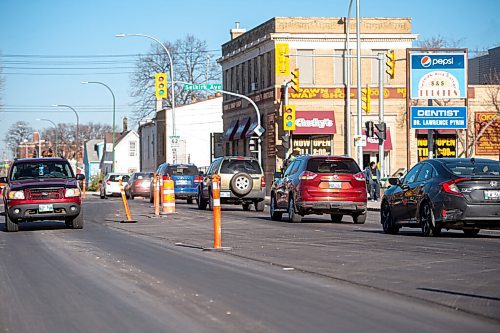 Mike Sudoma / Winnipeg Free Press
Road construction cones lined up at a construction site at Selkirk Ave and Salter St Wednesday afternoon
November 2, 2021
