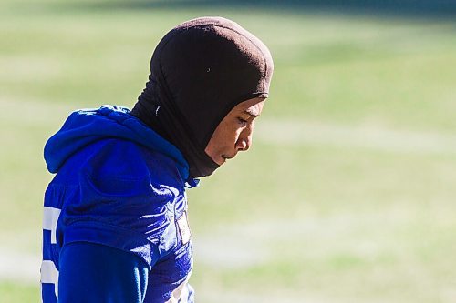 MIKAELA MACKENZIE / WINNIPEG FREE PRESS

DeAundre Alford (45) at Bombers practice at IG Field in Winnipeg on Thursday, Nov. 4, 2021. For --- story.
Winnipeg Free Press 2021.