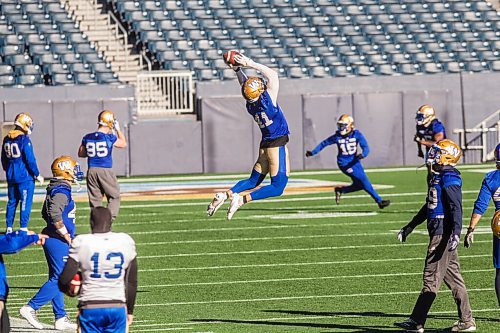 MIKAELA MACKENZIE / WINNIPEG FREE PRESS

Bombers practice at IG Field in Winnipeg on Thursday, Nov. 4, 2021. For --- story.
Winnipeg Free Press 2021.