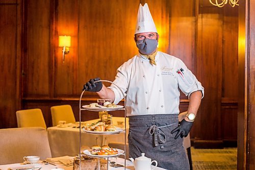 MIKAELA MACKENZIE / WINNIPEG FREE PRESS

Richard Duncan, executive sous chef at the Fairmont, poses for a portrait with the Winnie-the-Pooh themed high tea, which is part of the hotel's 50-year anniversary celebrations, in Winnipeg on Thursday, Nov. 4, 2021. For Eva Wasney story.
Winnipeg Free Press 2021.