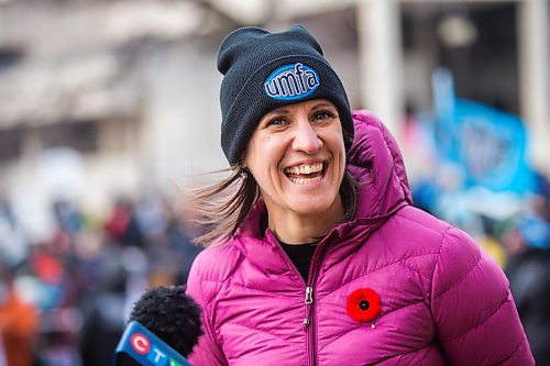 MIKAELA MACKENZIE / WINNIPEG FREE PRESS

UMFA president Orvie Dingwall speaks at a rally of UMFA members, students and supporters at the University of Manitoba in Winnipeg on Friday, Nov. 5, 2021. Standup.
Winnipeg Free Press 2021.