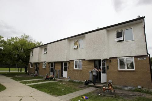 MIKE.DEAL@FREEPRESS.MB.CA 100603 - Thursday, June 3nd, 2010 One of the Manitoba Housing apartment blocks that was affected by sewage backup during the heavy rain falls from last weekend in south Transconna. MIKE DEAL / WINNIPEG FREE PRESS