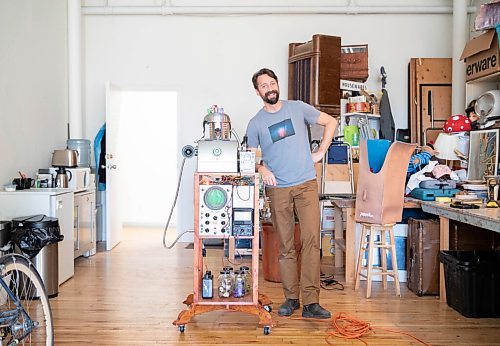 JESSICA LEE / WINNIPEG FREE PRESS

Curtis L. Wiebe is photographed on November 9, 2021 in his studio in the Exchange District. He poses with a prop which will appear in his show Dr. Bunks Unconventional Sleep Clinic.

Reporter: Ben







