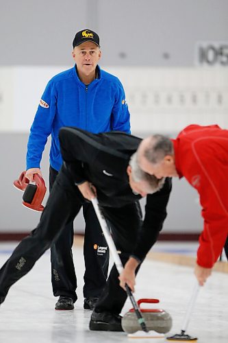 JOHN WOODS / WINNIPEG FREE PRESS
Randy Neufeld plays Ray Baker in the 2021 Senior Mens Provincial Championship at Pembina Curling Club on Tuesday, November 9, 2021. 

Re: Allen