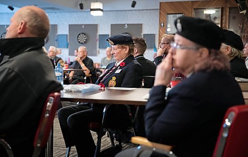 JESSICA LEE / WINNIPEG FREE PRESS

Veterans listen to speeches at Elmwood Legion on November 11, 2021 during Remembrance Day ceremonies.







