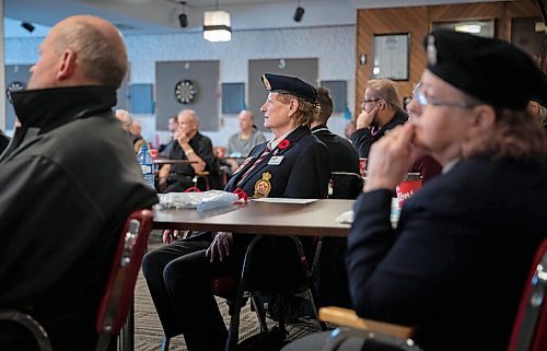 JESSICA LEE / WINNIPEG FREE PRESS

Veterans listen to speeches at Elmwood Legion on November 11, 2021 during Remembrance Day ceremonies.




