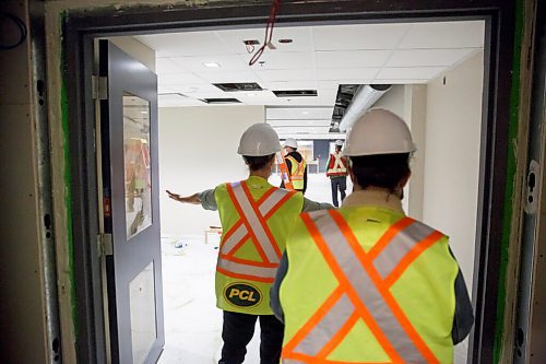 MIKE DEAL / WINNIPEG FREE PRESS
The entrance between the two buildings will make it much easier for students and visitors who will be greeted with a common room and dining room as the enter.
The RWB student boarding building at 225 Edmonton Street that is under construction replacing the accommodations that were torn down to make way for the completion of True North Square and the new Wawanesa head office. 
see Jen Zoratti story
211110 - Wednesday, November 10, 2021.