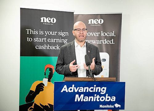 JESSICA LEE / WINNIPEG FREE PRESS

Kris Read, co-founder and head of engineering, Neo Financial Technologies, announces the creation of 300 jobs on November 16, 2021, at the Neo Financial headquarters.

Reporter: Gabby







