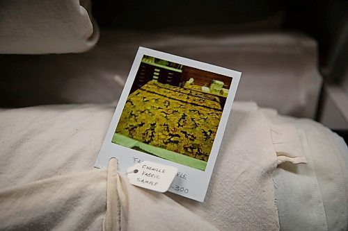 JESSICA LEE / WINNIPEG FREE PRESS

A Polaroid of a textile is photographed in the Manitoba Museum archives on November 15, 2021.

Reporter: Brenda








