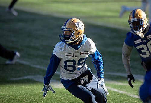 JESSICA LEE / WINNIPEG FREE PRESS

Kenny Lawler is photographed at Bombers practice at IG Field on November 18, 2021.

Reporter: Taylor








