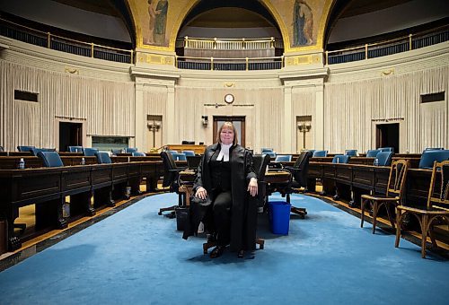 JESSICA LEE / WINNIPEG FREE PRESS

Head clerk Patricia Chaychuk poses for a photo in the Legislative Building on November 22, 2021. 

Reporter: Carol








