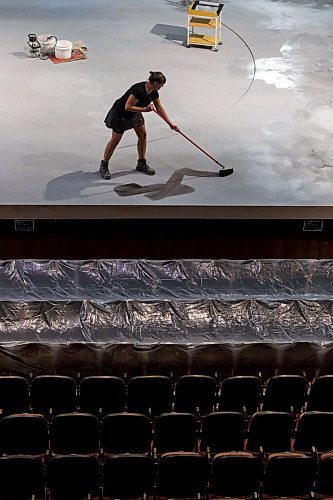 MIKE DEAL / WINNIPEG FREE PRESS
Head Scenic Artist, Carla Schroeder, paints the stage.

A behind-the-scene look at the Royal Manitoba Theatre Company's production of Orlando a play by Virginia Woolf and adapted by Sarah Ruhl, which is running from November 25 - December 18.
See Alan Small story
211106 - Saturday, November 06, 2021.
