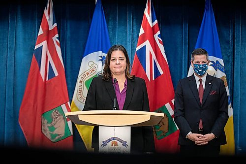 JESSICA LEE / WINNIPEG FREE PRESS

Mayor Brian Bowman and Premier Heather Stefanson announce they will be working together at City Hall on November 24, 2021

Reporter: Joyanne










