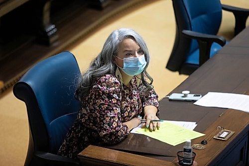 JESSICA LEE / WINNIPEG FREE PRESS

St. Johns MLA Nahanni Fontaine is photographed at a House Sitting at the Legislative Building on November 24, 2021

Reporter: Carol








