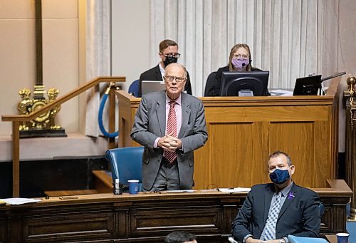 JESSICA LEE / WINNIPEG FREE PRESS

Transcona MLA Nello Altomare speaks during a sitting at the Legislative Building on November 24, 2021

Reporter: Carol










