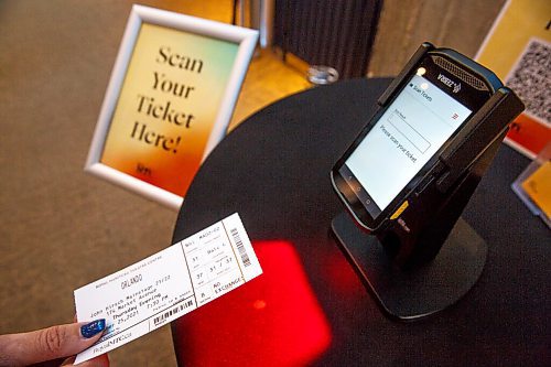 MIKE DEAL / WINNIPEG FREE PRESS
Self scanning ticket stations will help reduce contact and speed up admission at MTC.
A behind-the-scene look at the Royal Manitoba Theatre Company's production of Orlando a play by Virginia Woolf and adapted by Sarah Ruhl, which is running from November 25 - December 18.
See Alan Small story
211125 - Thursday, November 25, 2021.