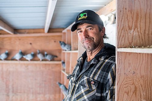 MIKAELA MACKENZIE / WINNIPEG FREE PRESS

Joe Belchior poses for a portrait in his racing pigeon loft on his property near Woodlands, Manitoba on Saturday, Nov. 20, 2021. For Ben Waldman story.
Winnipeg Free Press 2021.