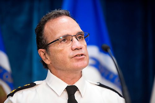 MIKAELA MACKENZIE / WINNIPEG FREE PRESS

Police chief Danny Smyth speaks at a press conference announcing the Alternative Response to Citizens in Crisis pilot project in Winnipeg on Monday, Nov. 29, 2021. For Joyanne story.
Winnipeg Free Press 2021.