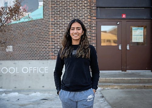 JESSICA LEE / WINNIPEG FREE PRESS

Jasmine Dhalla, a student organizer with the Seven Oaks Student Film Festival, poses for a portrait outside Maples Collegiate on November 29, 2021. 

Reporter: Maggie














