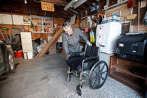 JOHN WOODS / WINNIPEG FREE PRESS
Barbara Halabut is photographed with her husbands wheelchair at her home in Winnipeg on Monday, November 29, 2021. Her husband Greg has been ill and a participant in the health care system. She is annoyed at some of the care theyve received.

Re: