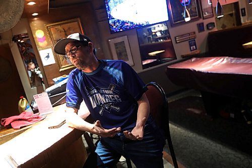 JOHN WOODS / WINNIPEG FREE PRESS
Patrick Nikolaus talks about his friend at a memorial gathering for Tyler Yarema at the Pandora Inn in Winnipeg on Tuesday, November 30, 2021. Yarema is the citys latest homicide.

Re: May