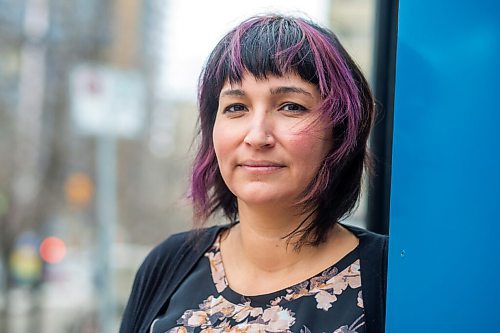 MIKAELA MACKENZIE / WINNIPEG FREE PRESS

Angie Tuesday, a newly hired MMIWG family support and resource advocate with the Winnipeg Police Service, poses for a portrait at police headquarters in Winnipeg on Wednesday, Dec. 1, 2021. For Kevin story.
Winnipeg Free Press 2021.