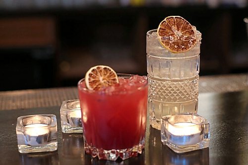 SHANNON VANRAES / WINNIPEG FREE PRESS
Patent 5 has added several non-alcoholic cocktails to its menu, including the Violet Beauregard and Young Grasshopper, as seen on December 1, 2021.