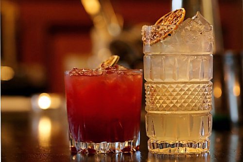 SHANNON VANRAES / WINNIPEG FREE PRESS
Patent 5 has added several non-alcoholic cocktails to its menu, including the Violet Beauregard and Young Grasshopper, as seen on December 1, 2021.