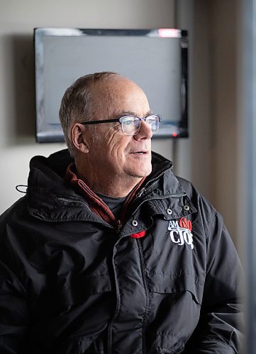 JESSICA LEE / WINNIPEG FREE PRESS

Bob Irving, 71, is photographed on December 2, 2021 in his broadcast booth at IG Field. He has been calling the Bombers games for CJOB since 1973 and retires on Sunday.

Reporter: Ben











