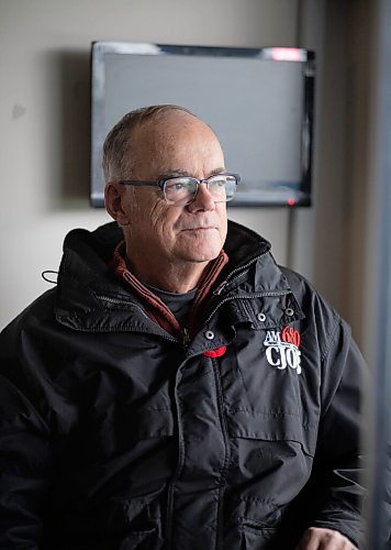 JESSICA LEE / WINNIPEG FREE PRESS

Bob Irving, 71, is photographed on December 2, 2021 in his broadcast booth at IG Field. He has been calling the Bombers games for CJOB since 1973 and retires on Sunday.

Reporter: Ben











