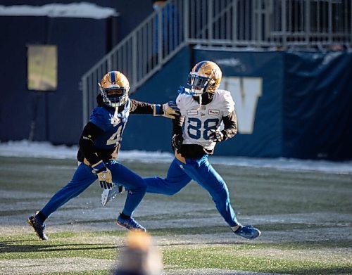 JESSICA LEE / WINNIPEG FREE PRESS

Rasheed Bailey #88 is photographed at Bombers practice on December 3, 2021 at IG Field.

Reporter: Taylor









